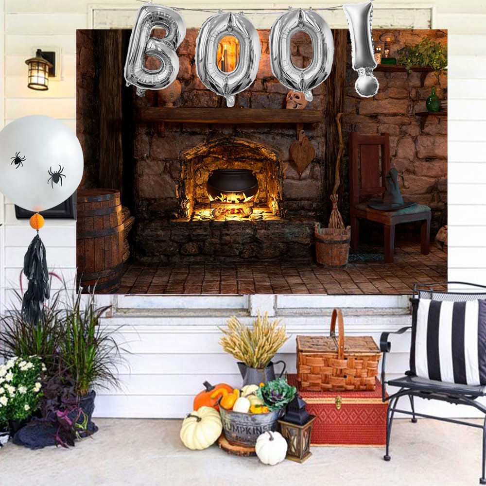 Amazon | Lofaris 7x5フィート ハロウィン背景 写真撮影用 お化け屋敷